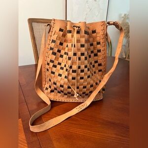 Mexican Handmade Woven Leather Bag